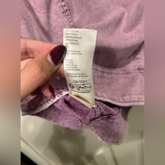 Free People Arland Purple Acid Wash Mini Dress - Picture 8 of 11